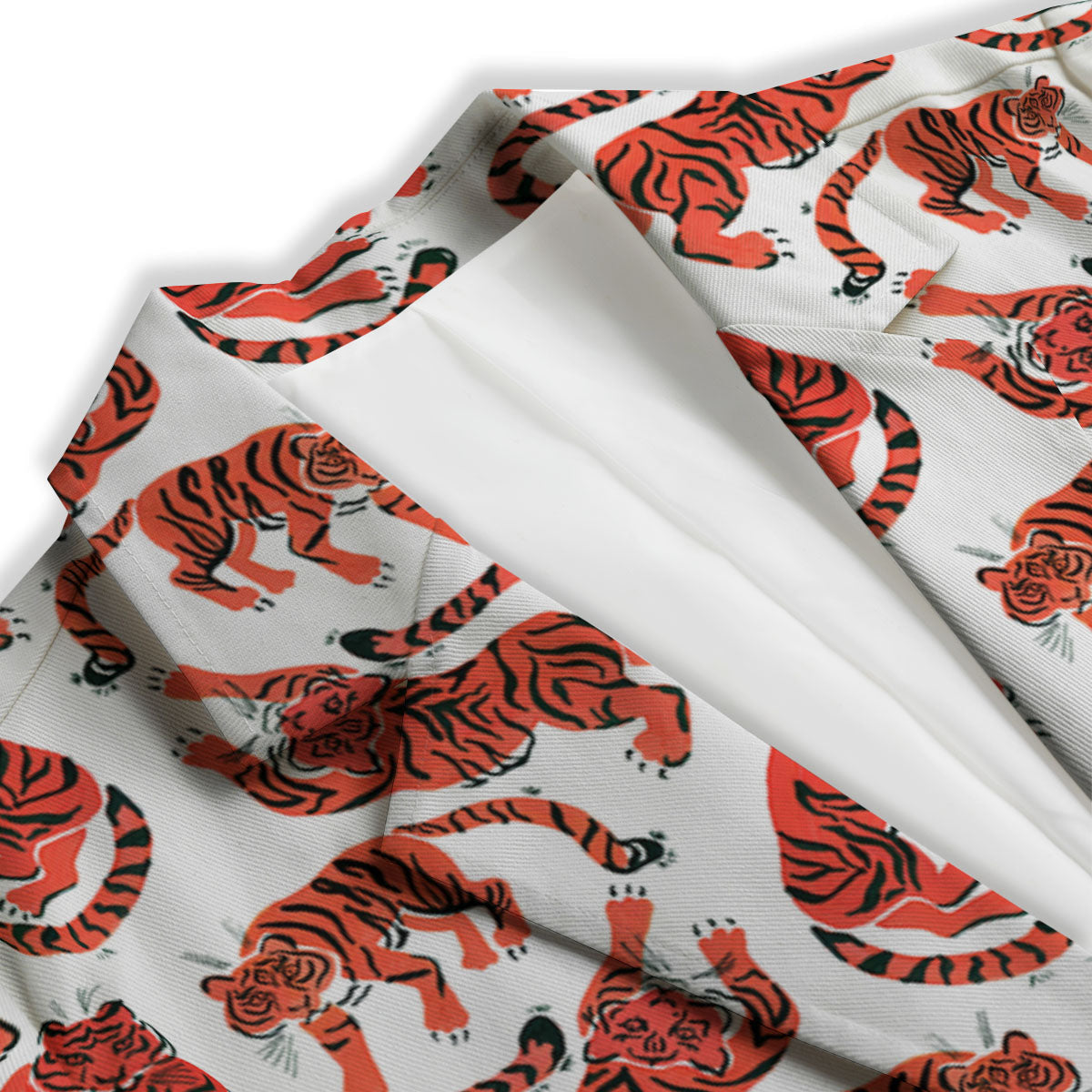 Tiger Gouache Print Pattern Women's Blazer-grizzshop