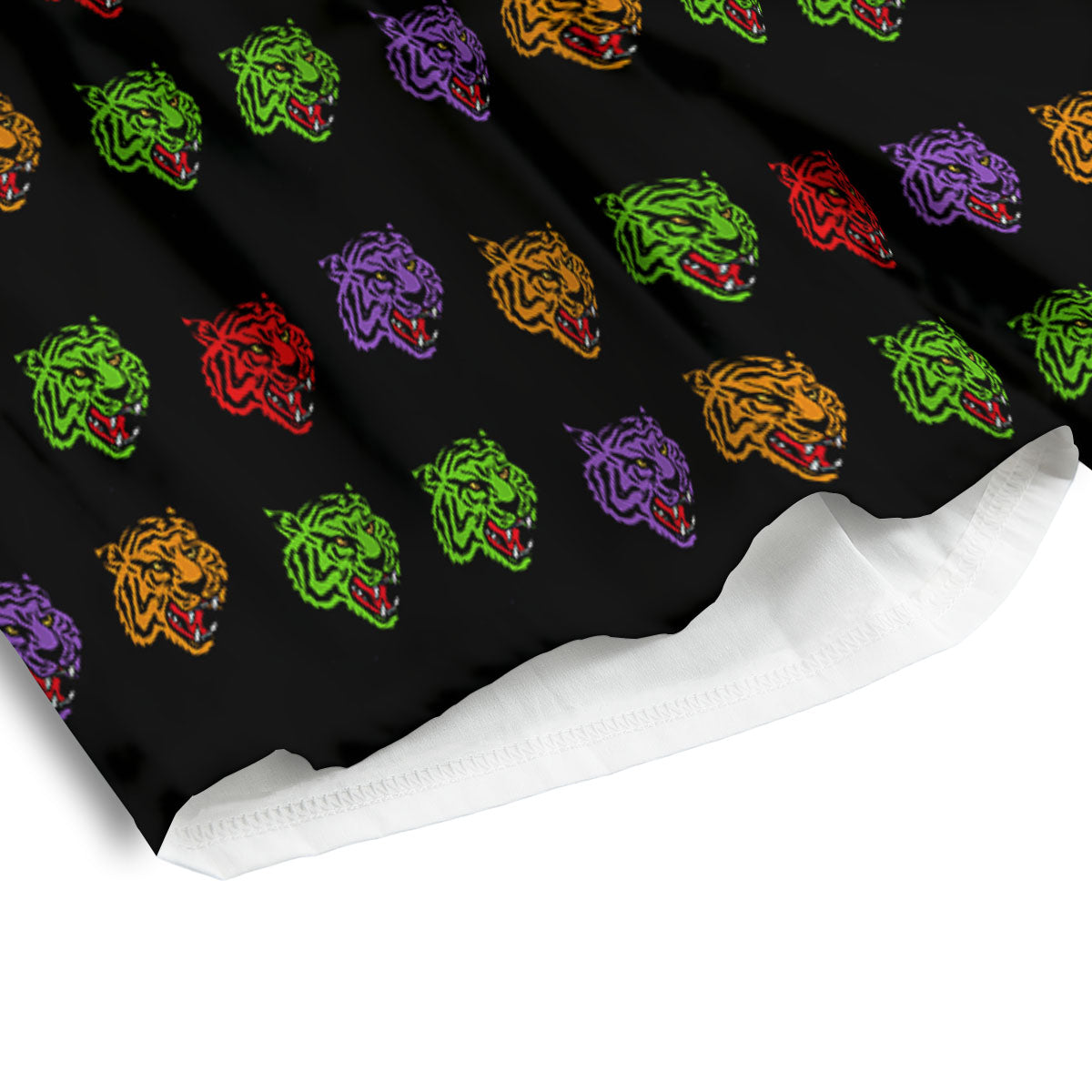 Tiger Head Colorful Print Pattern Men's Athletic Shorts