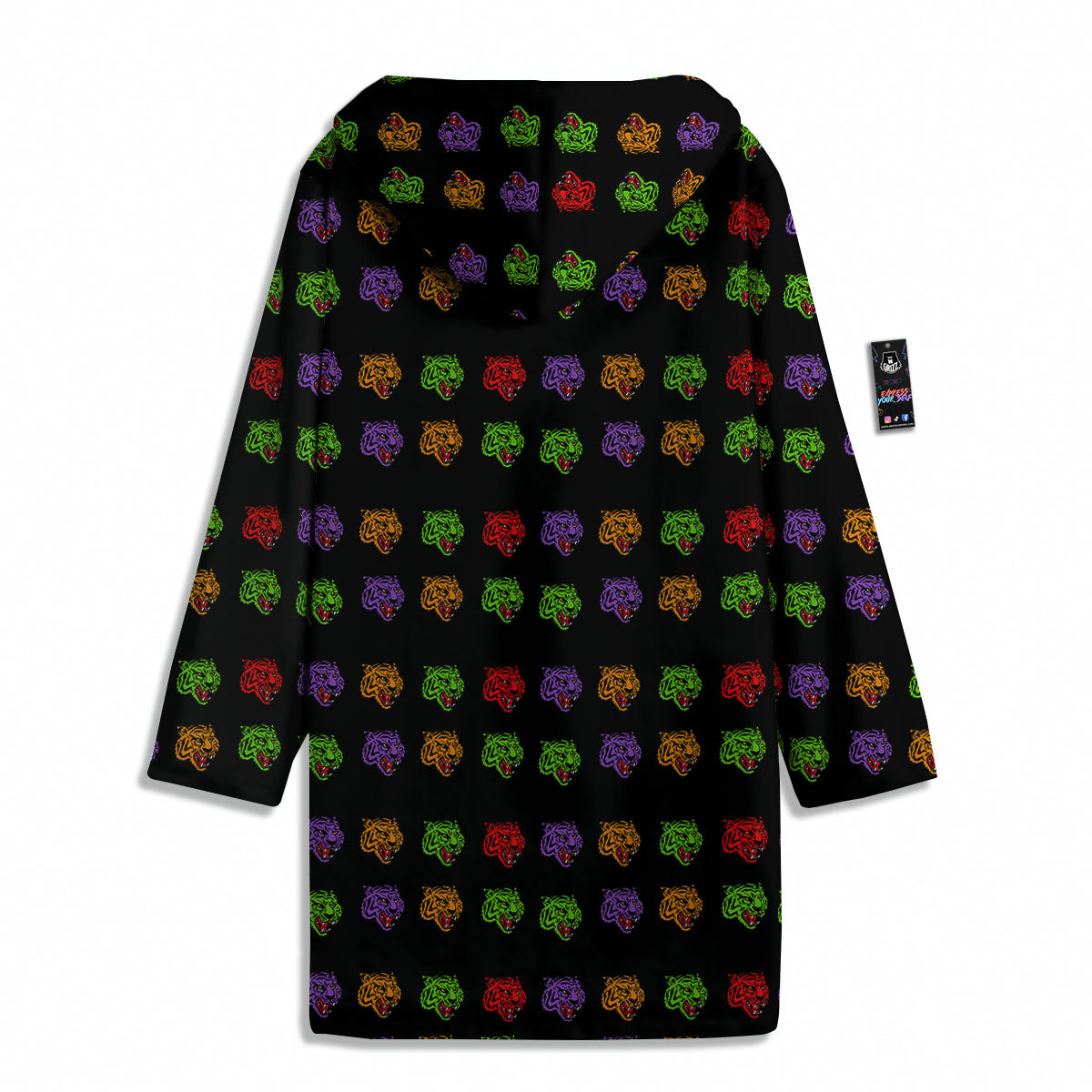 Tiger Head Colorful Print Pattern Men's Windbreaker Jacket-grizzshop