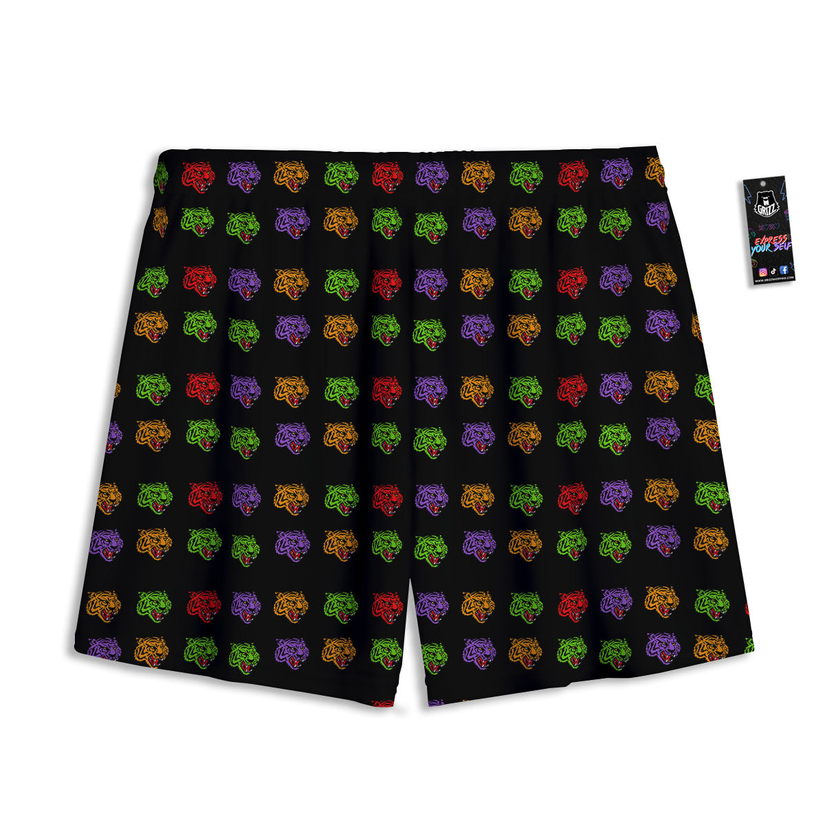 Texture Golf Ball Print Mesh Shorts