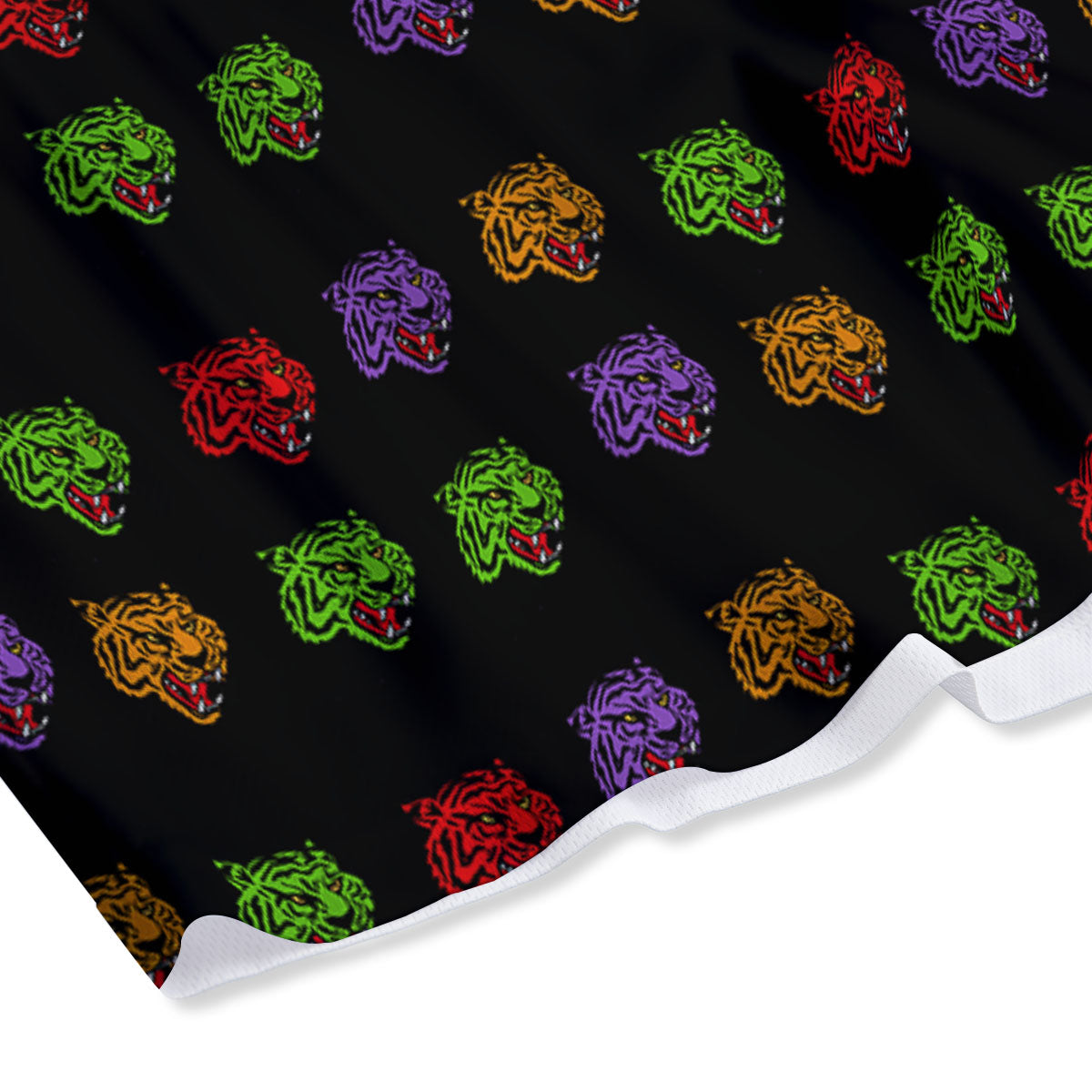 Texture Golf Ball Print Mesh Shorts