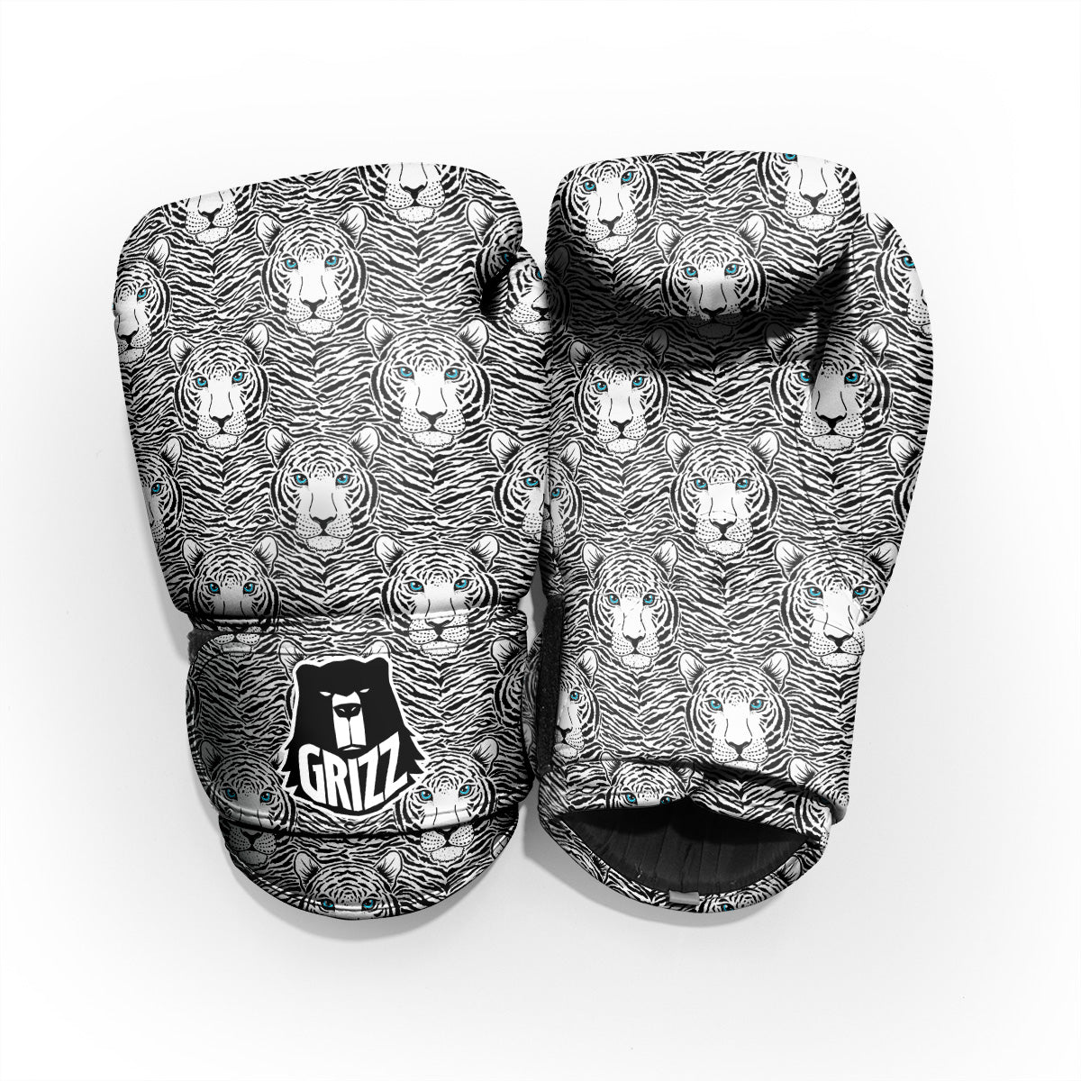 Tiger Head Striped Print Pattern Pro Boxing Glove