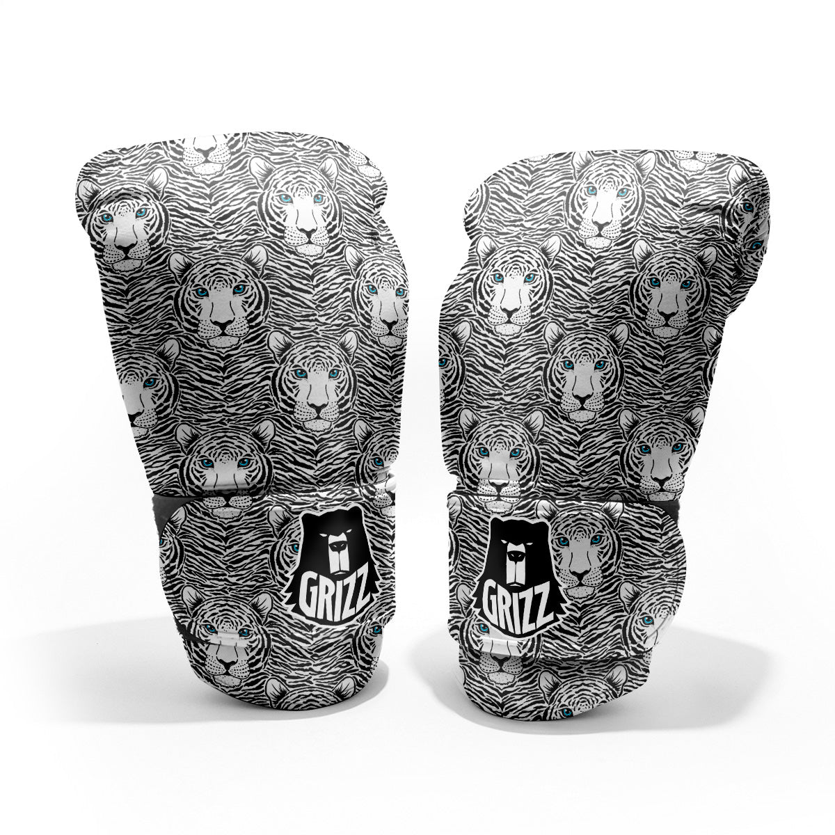 Tiger Head Striped Print Pattern Pro Boxing Glove