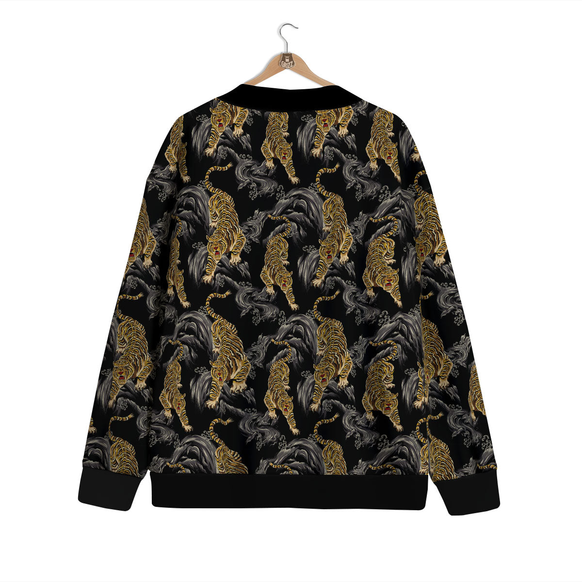 Tiger Japanese Print Pattern Cardigan-grizzshop