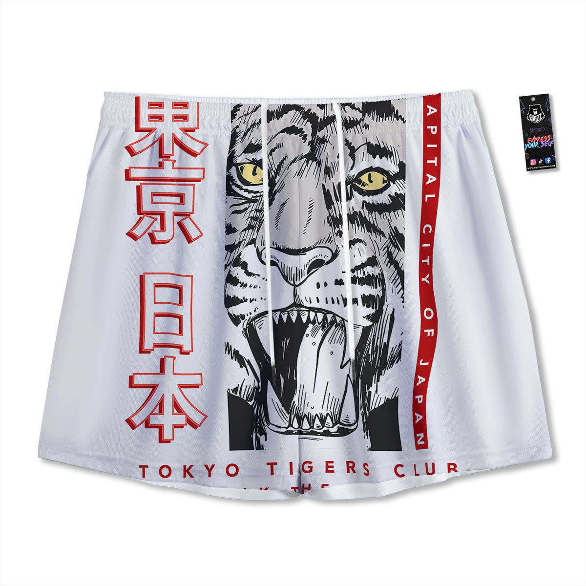 Tattersall Green Print Pattern Mesh Shorts