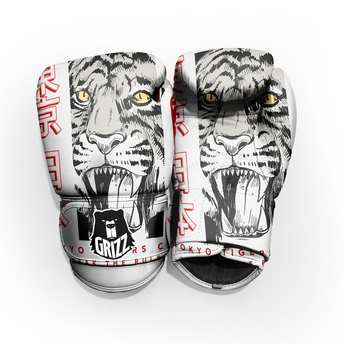 Tiger Japanese Style Print Pro Boxing Glove