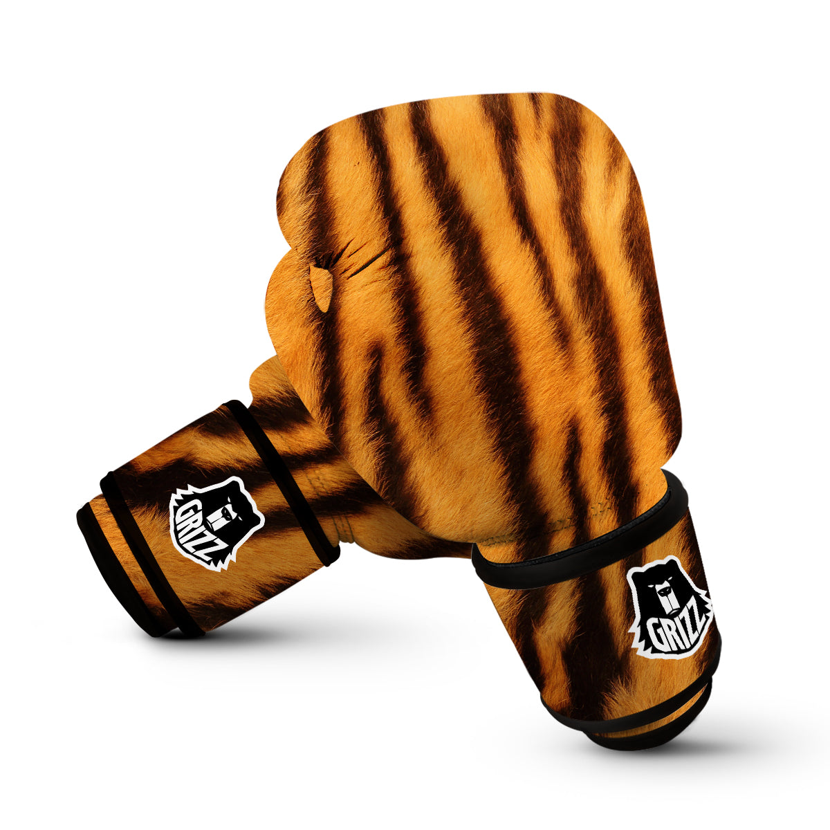 Tiger Skin Pattern Print Boxing Gloves-grizzshop