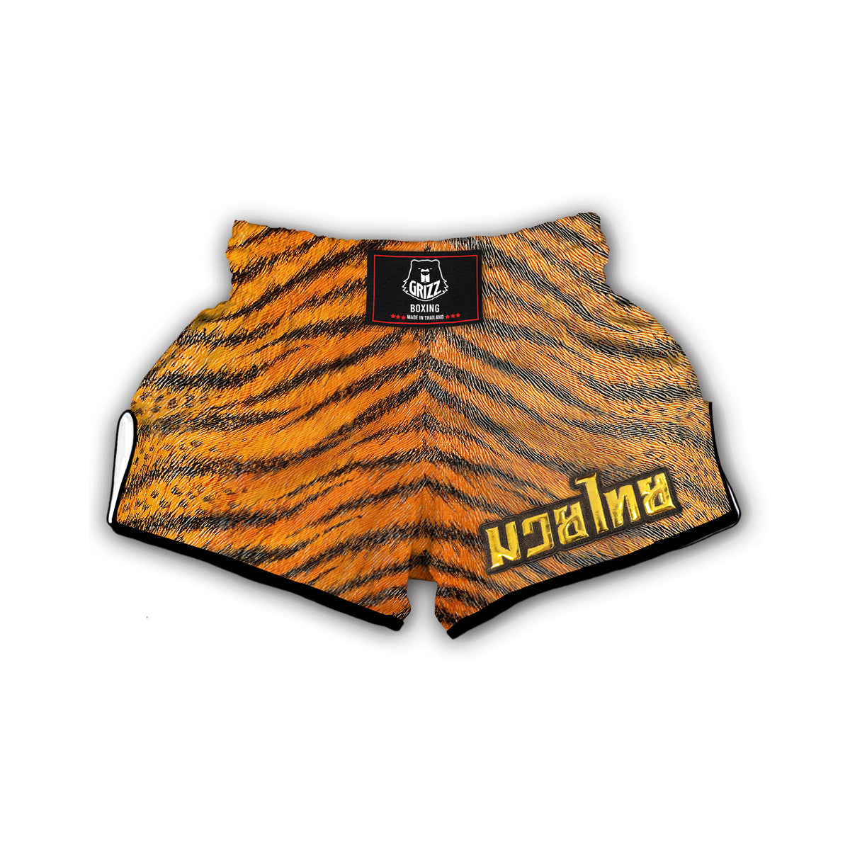 Tiger Skin Print Muay Thai Boxing Shorts-grizzshop