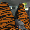 Tiger Stripe Black And Orange Print Car Seat Covers-grizzshop