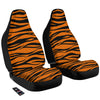 Tiger Stripe Black And Orange Print Car Seat Covers-grizzshop