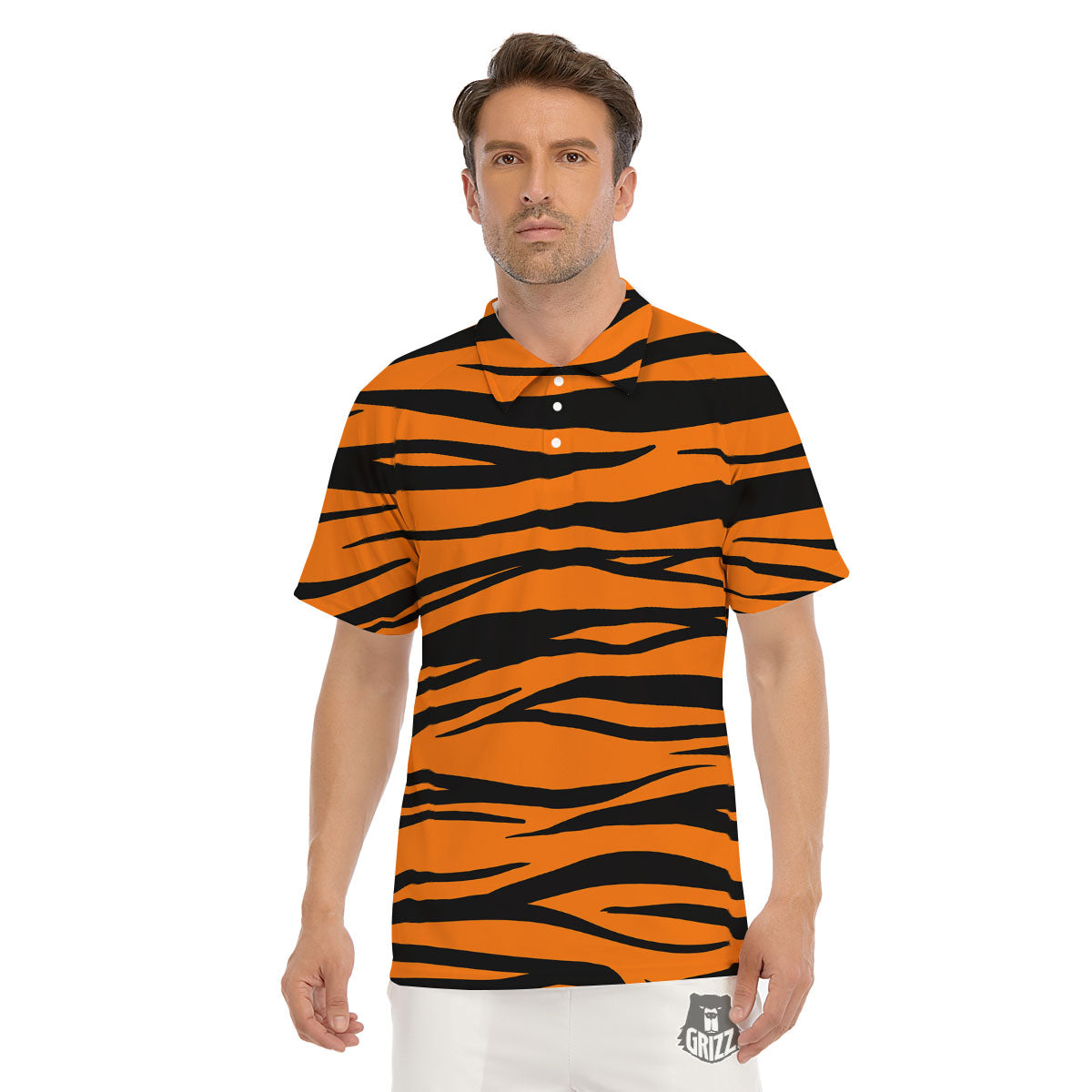 Tiger print golf store shirt