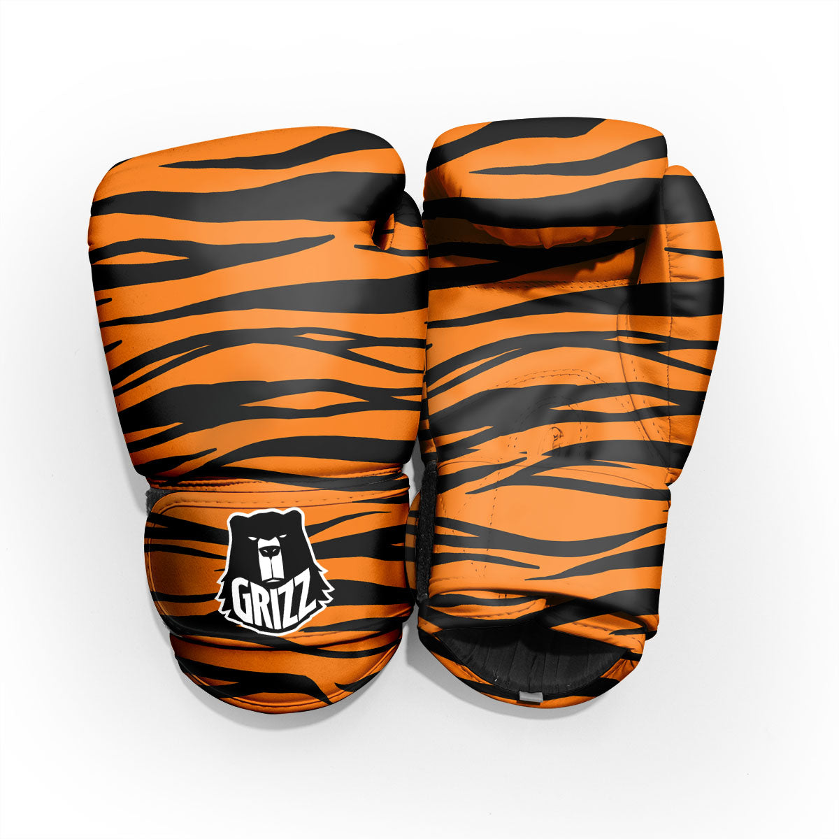 Tiger Stripe Black And Orange Print Pro Boxing Glove