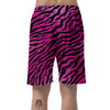 Tiger Stripe Black And Pink Print Men's Shorts-grizzshop