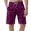 Tiger Stripe Black And Pink Print Men's Shorts-grizzshop