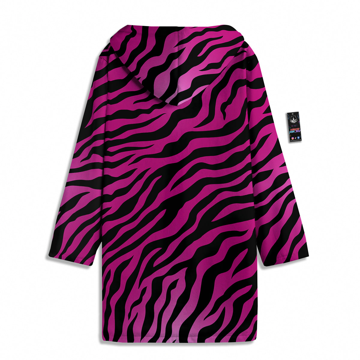 Tiger Stripe Black And Pink Print Men's Windbreaker Jacket-grizzshop