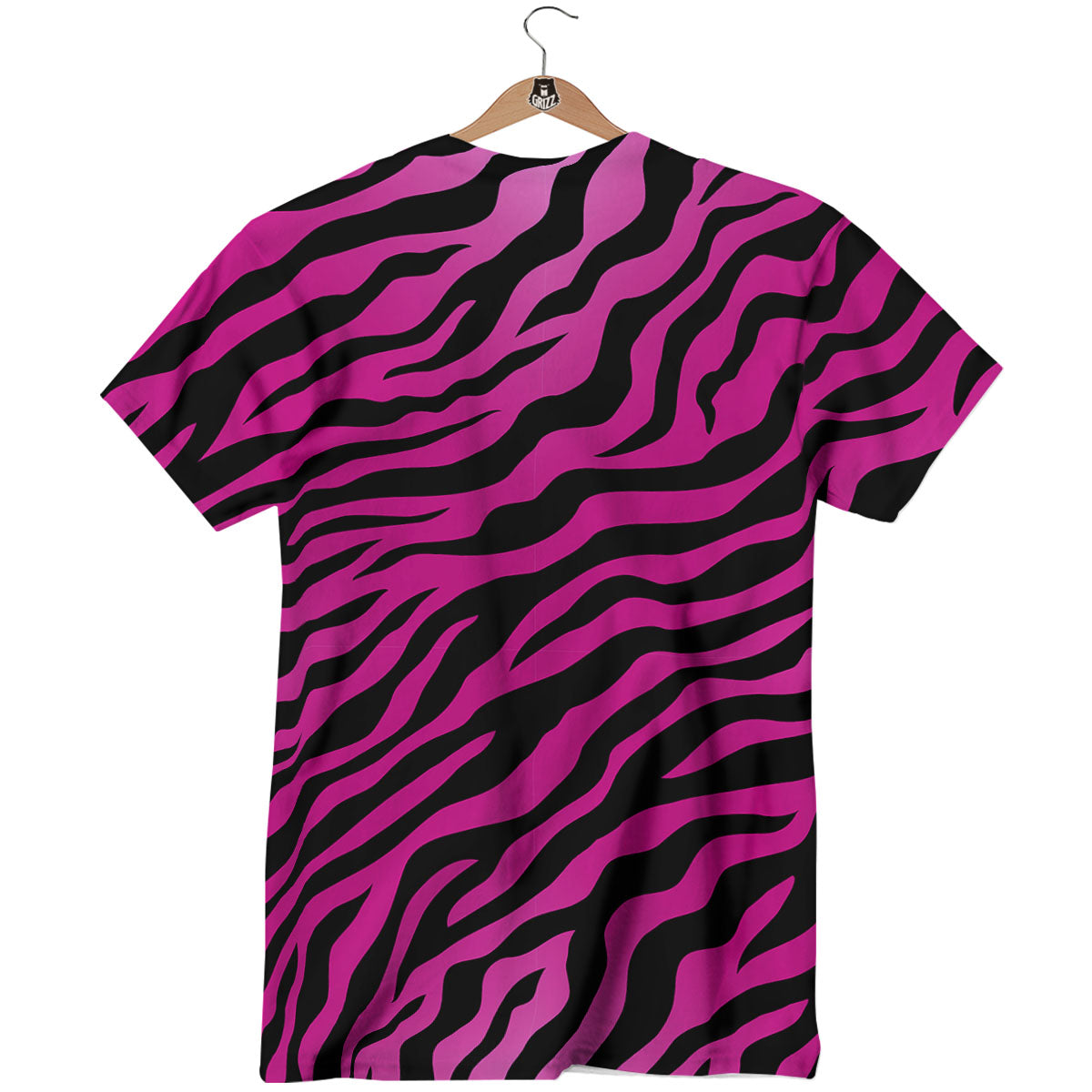 Tiger Stripe Black And Pink Print T-Shirt-grizzshop