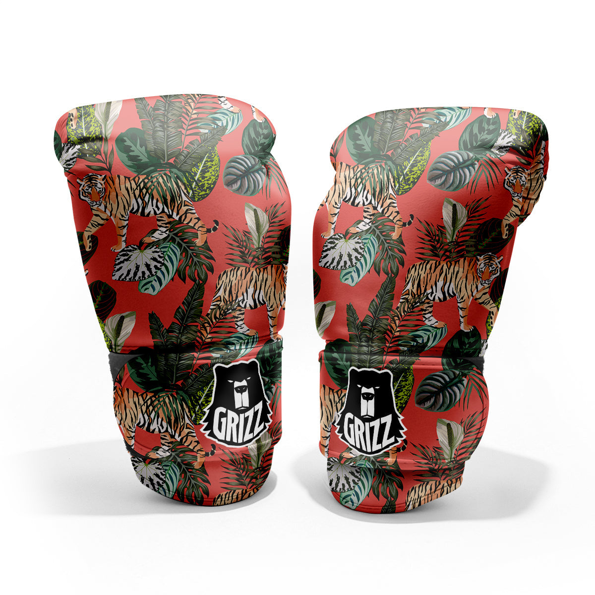 Tiger Tropical Print Pattern Pro Boxing Glove