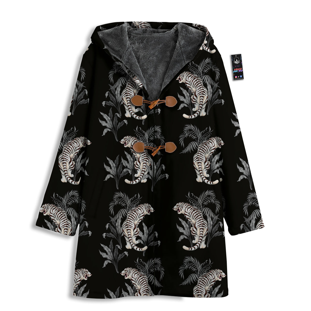 Tiger Tropical Vintage Print Pattern Men's Windbreaker Jacket-grizzshop