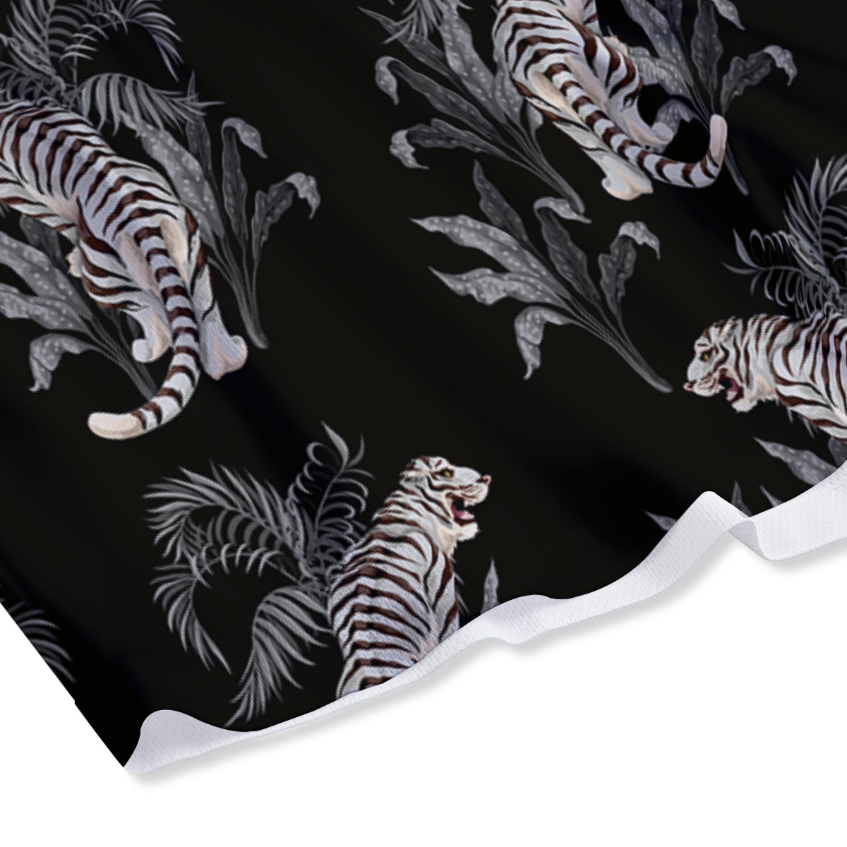 Tiger Tropical Vintage Print Pattern Mesh Shorts