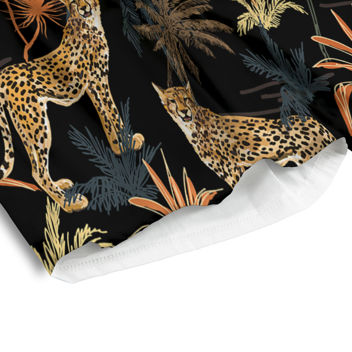 Tiger Watercolor Print Pattern Men's Athletic Shorts
