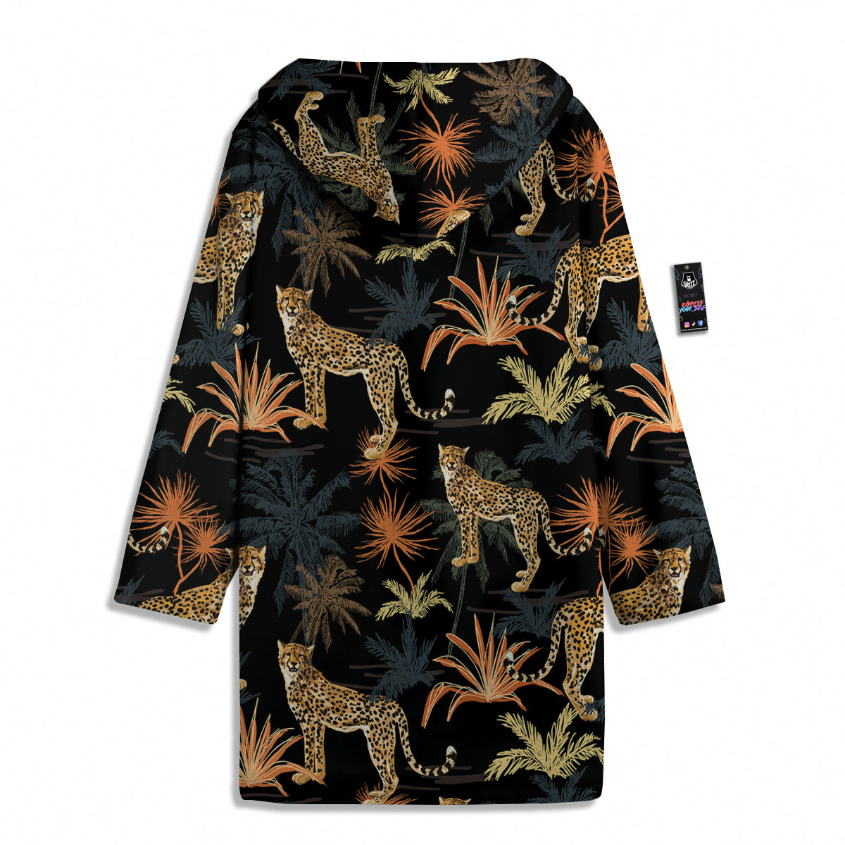 Tiger Watercolor Print Pattern Men's Windbreaker Jacket-grizzshop