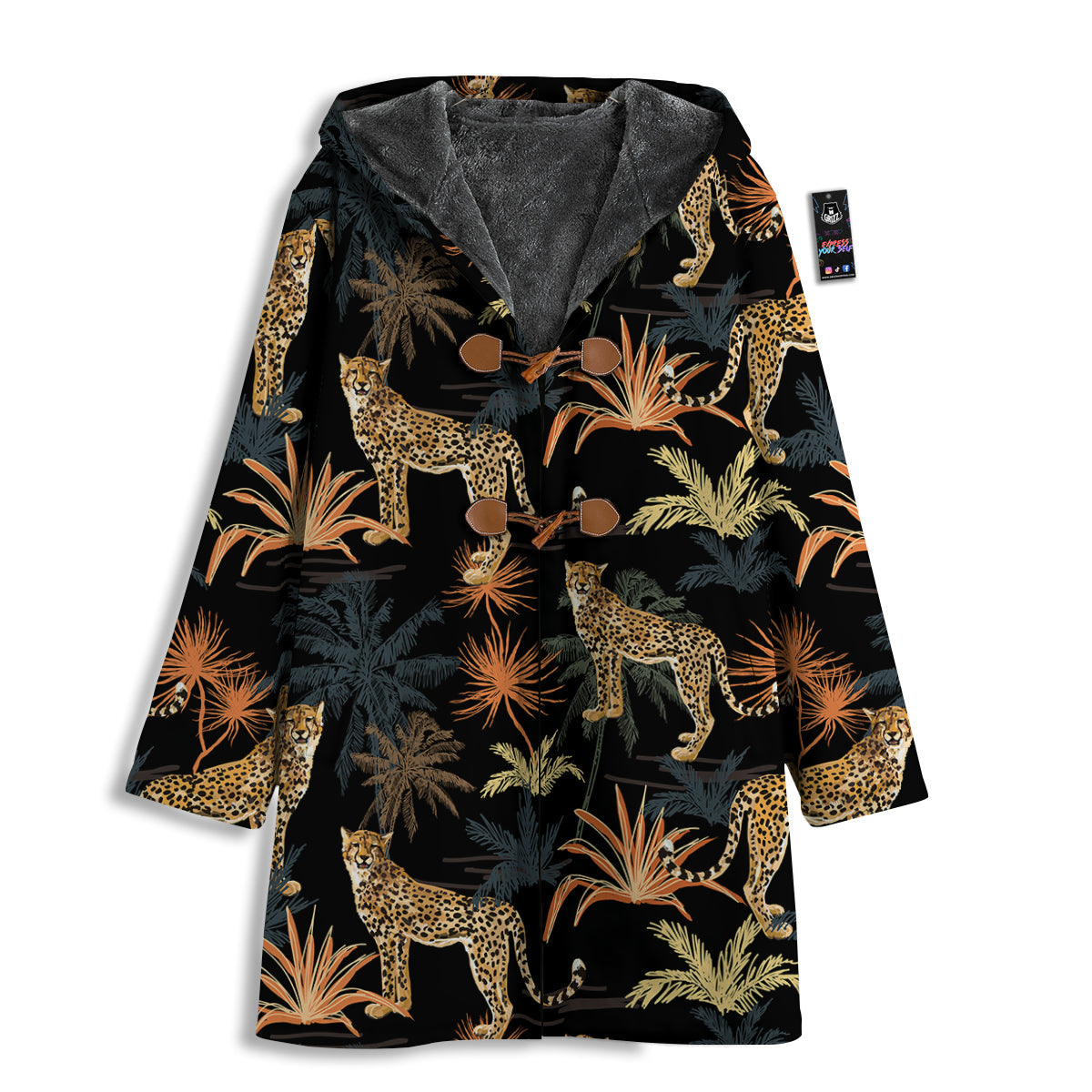 Tiger Watercolor Print Pattern Men's Windbreaker Jacket-grizzshop