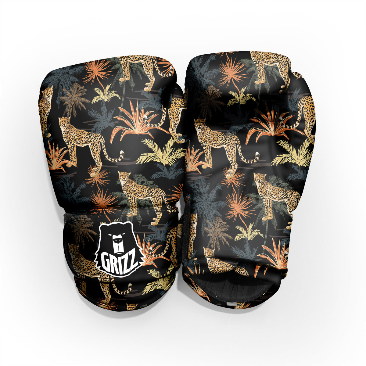 Tiger Watercolor Print Pattern Pro Boxing Glove