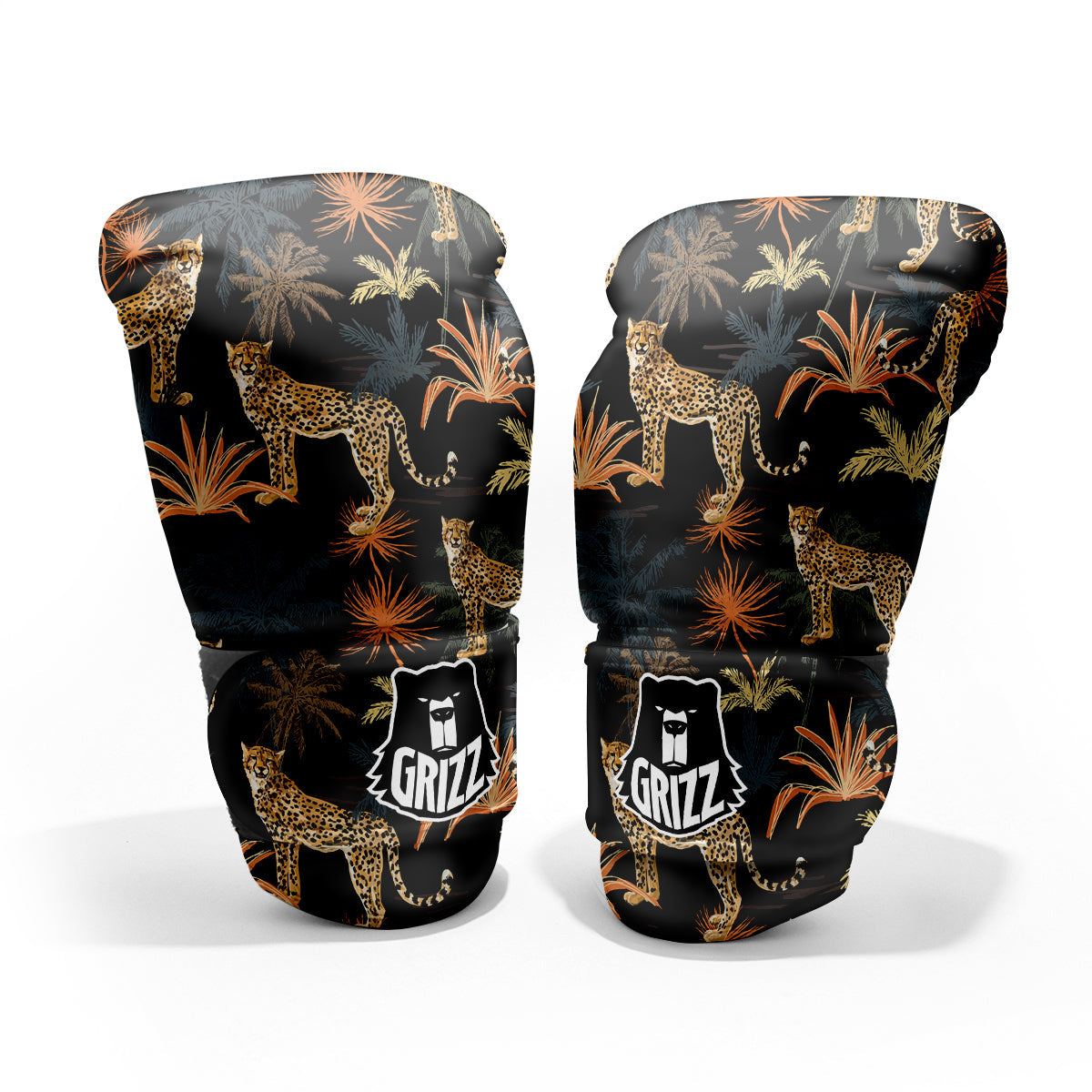 Tiger Watercolor Print Pattern Pro Boxing Glove