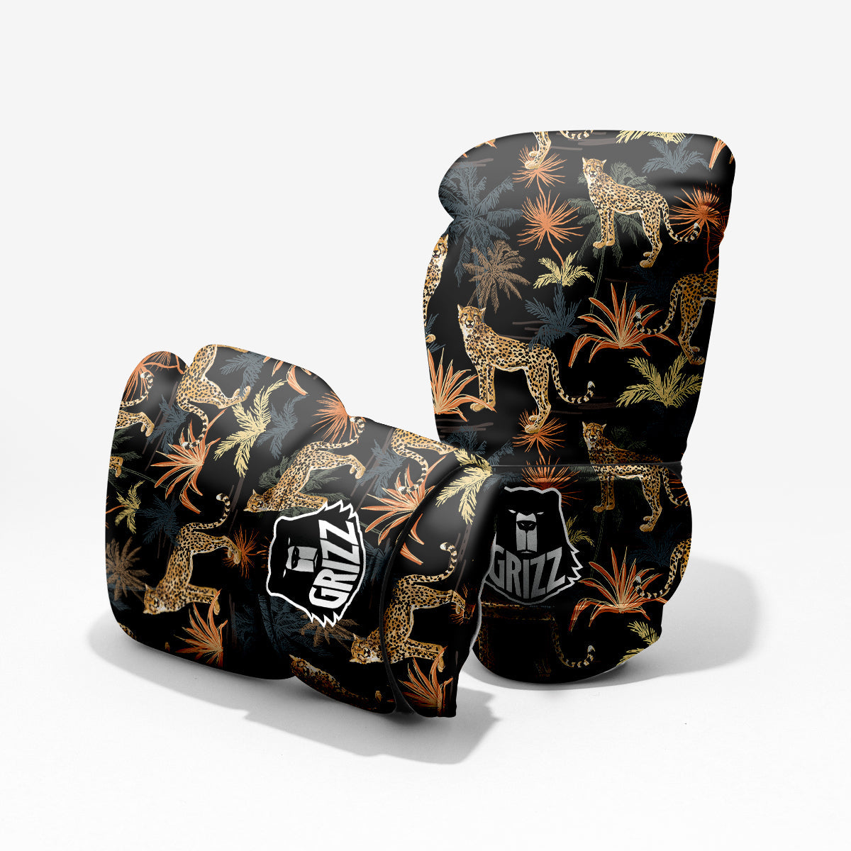 Tiger Watercolor Print Pattern Pro Boxing Glove