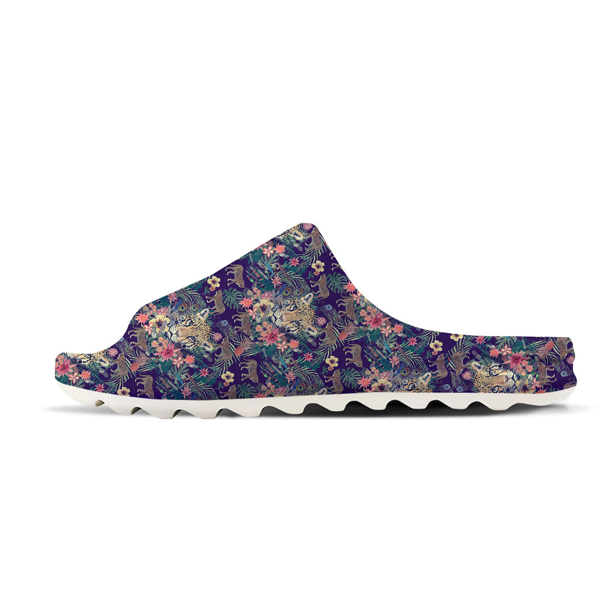 Tiger Flower And Print Pattern Sandals-grizzshop
