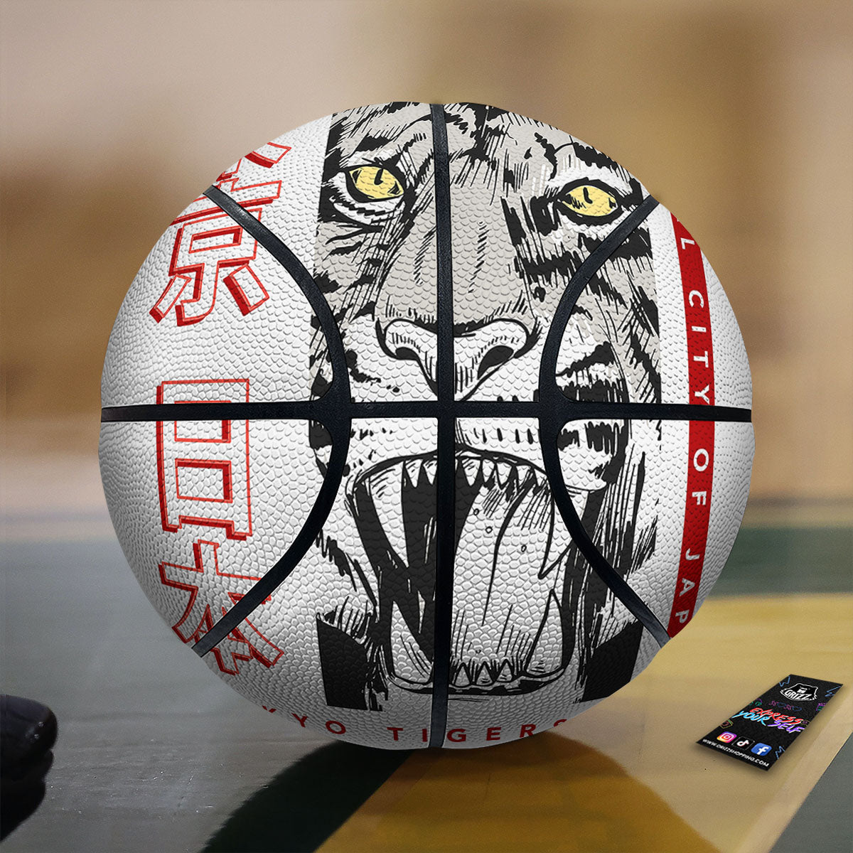 Tiger Japanese Style Print Basketball