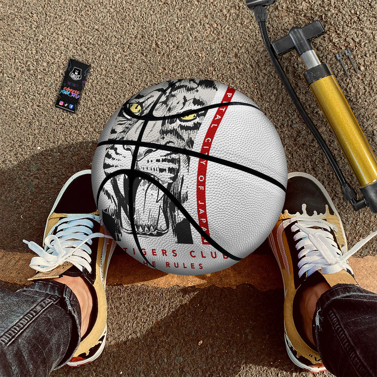Tiger Japanese Style Print Basketball