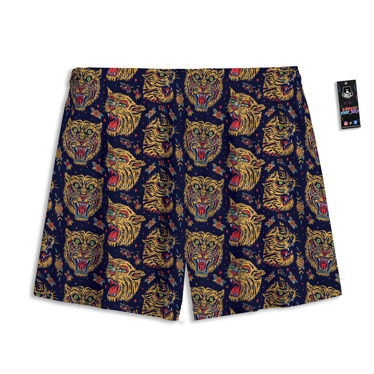 UFO Galaxy Print Pattern Mesh Shorts