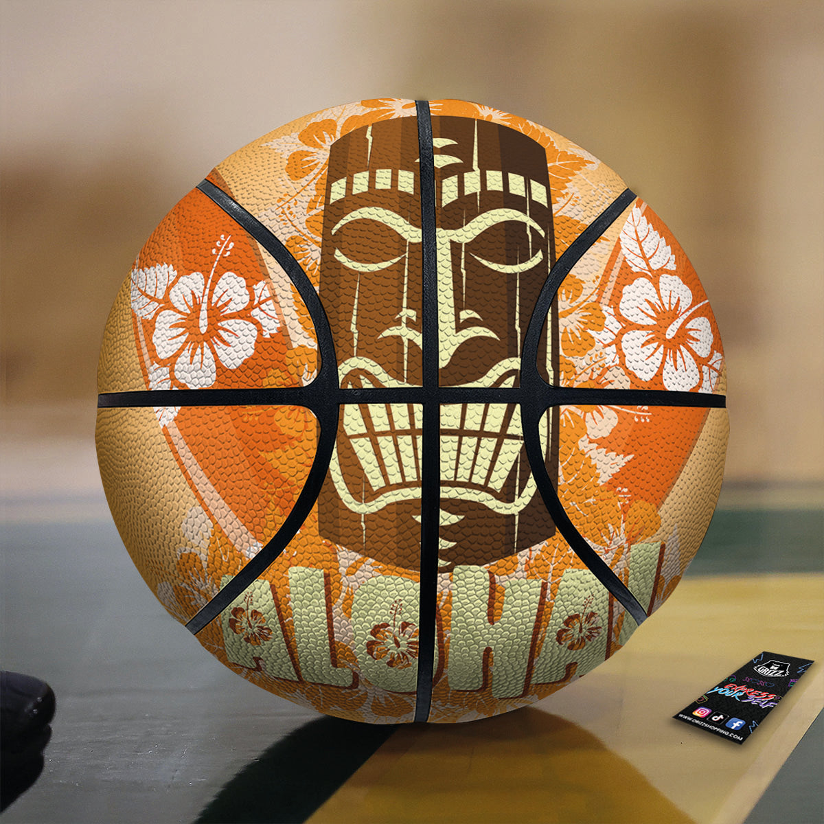 Tiki Aloha Print Basketball-grizzshop