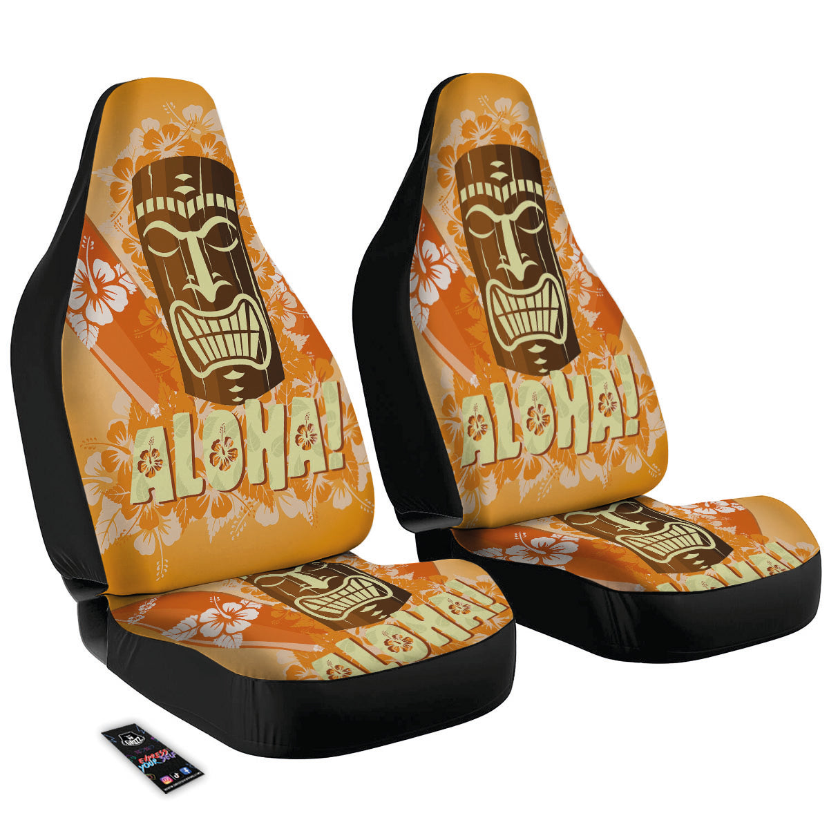 Tiki Aloha Print Car Seat Covers-grizzshop