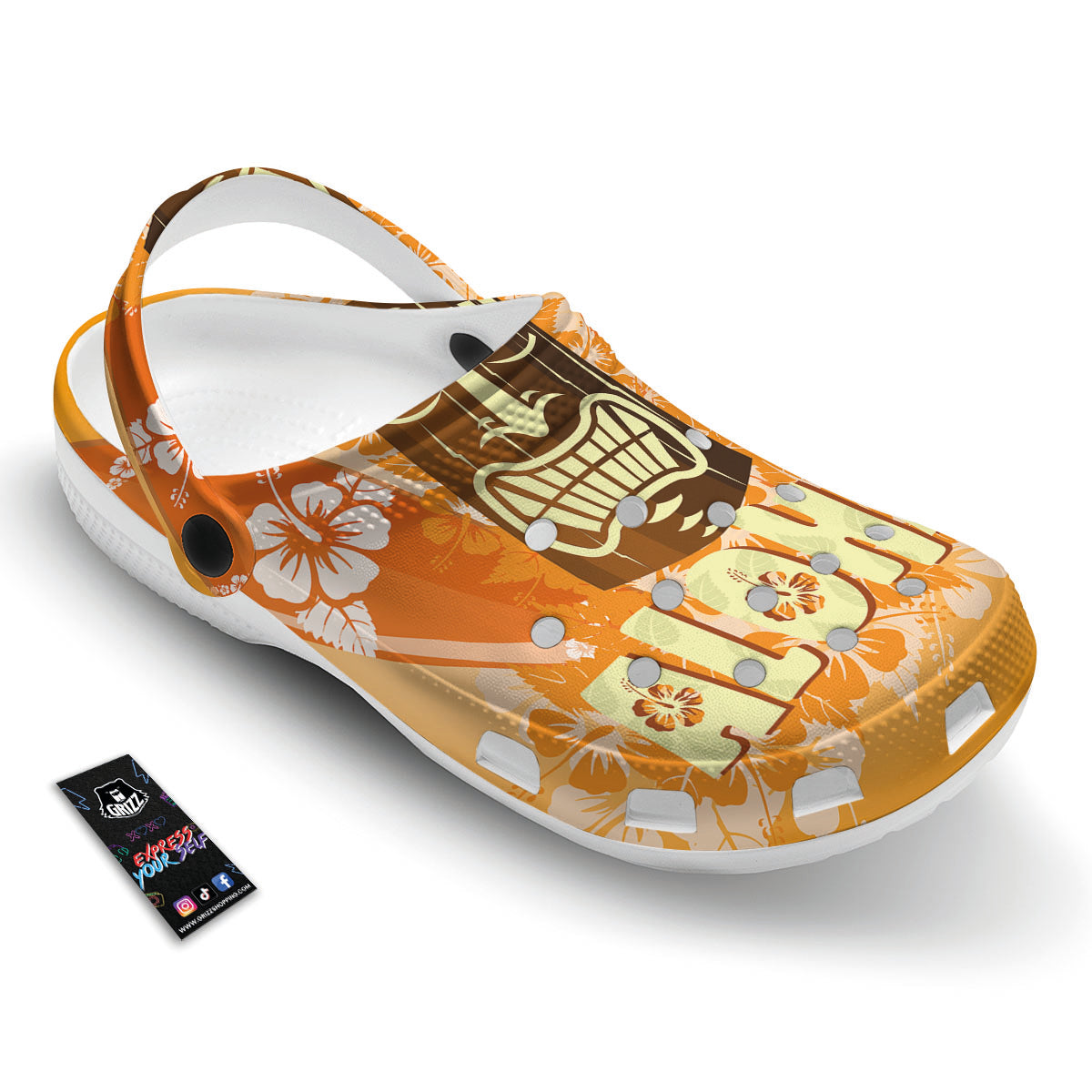 Tiki Aloha Print Clog-grizzshop