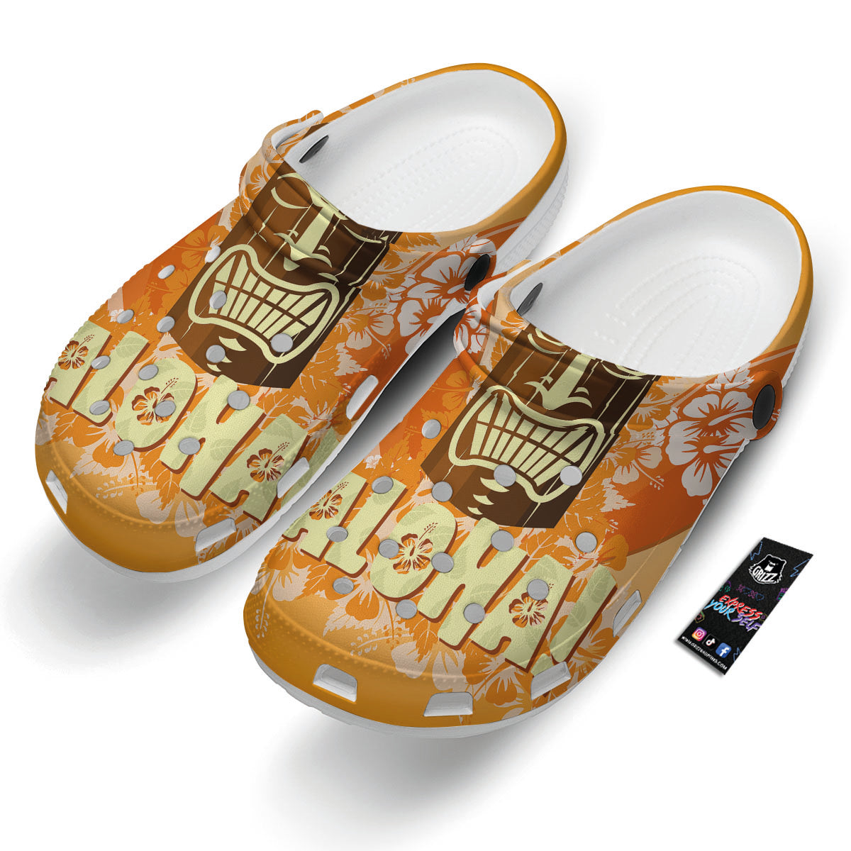 Tiki Aloha Print Clog-grizzshop