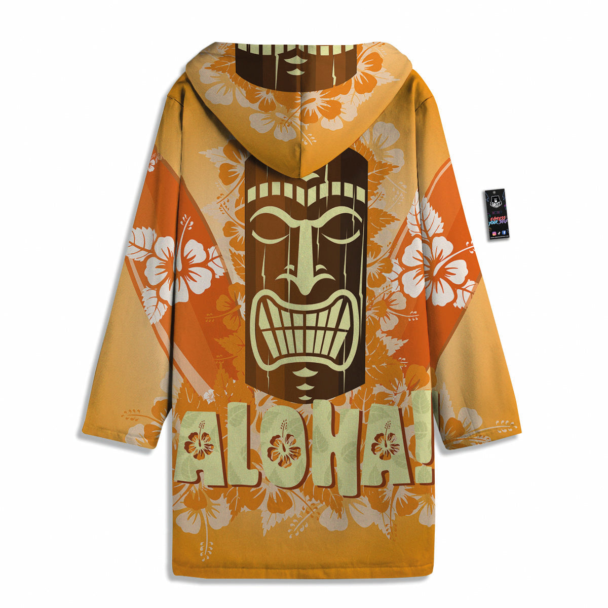 Tiki Aloha Print Men's Windbreaker Jacket-grizzshop