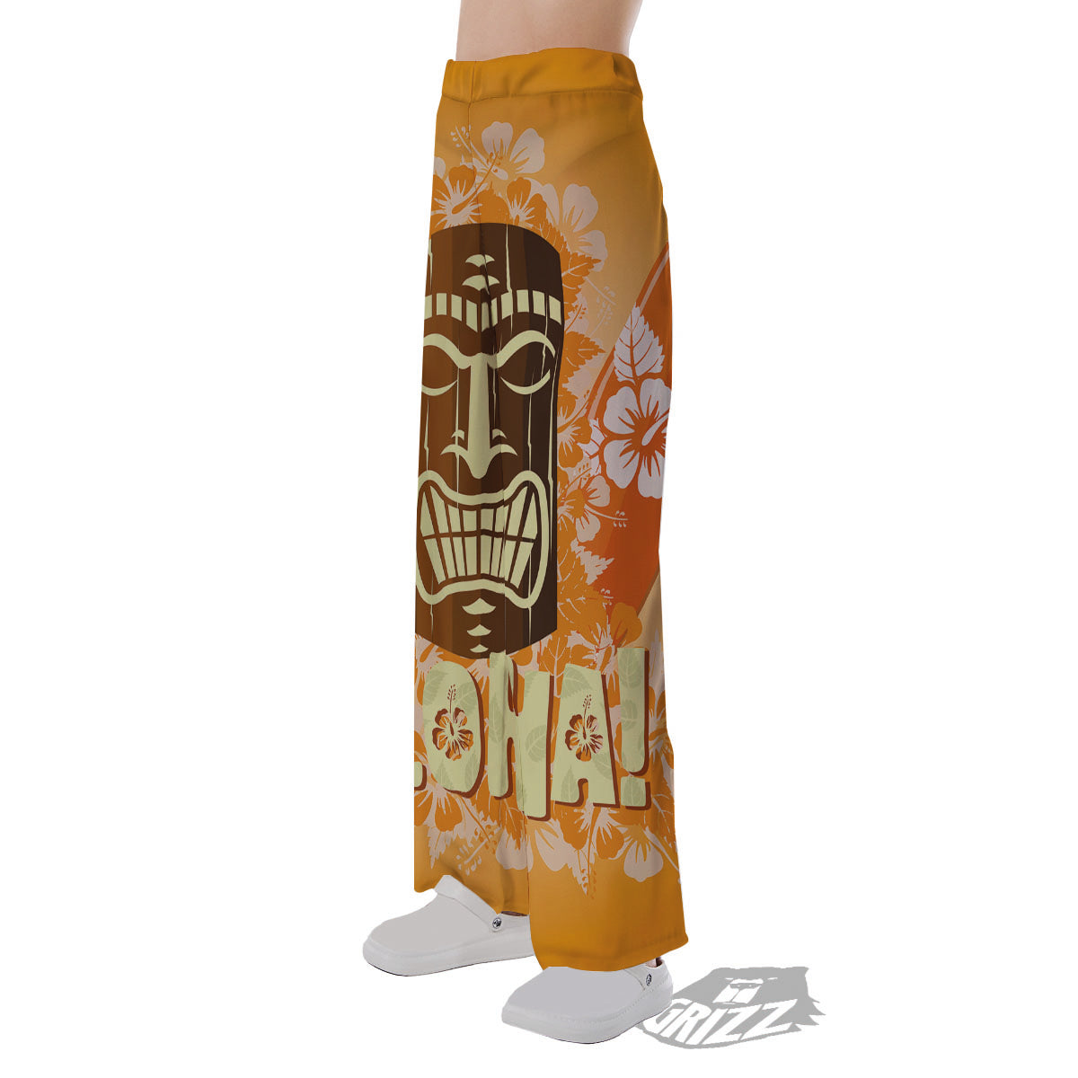 Tiki Aloha Print Pajama Pants-grizzshop