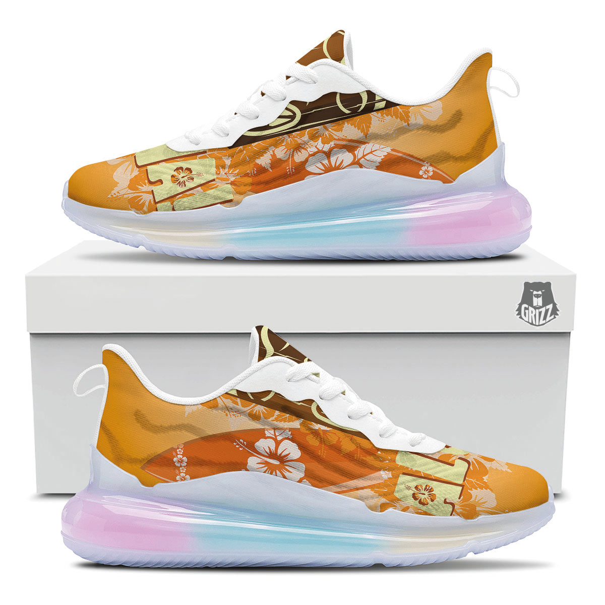 Tiki Aloha Print Running Sneakers-grizzshop