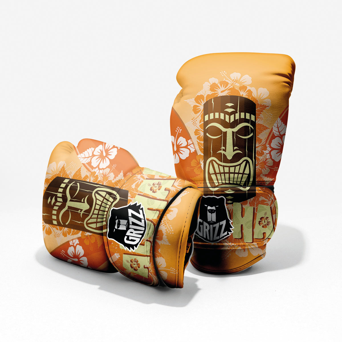 Tiki Aloha Print Pro Boxing Glove