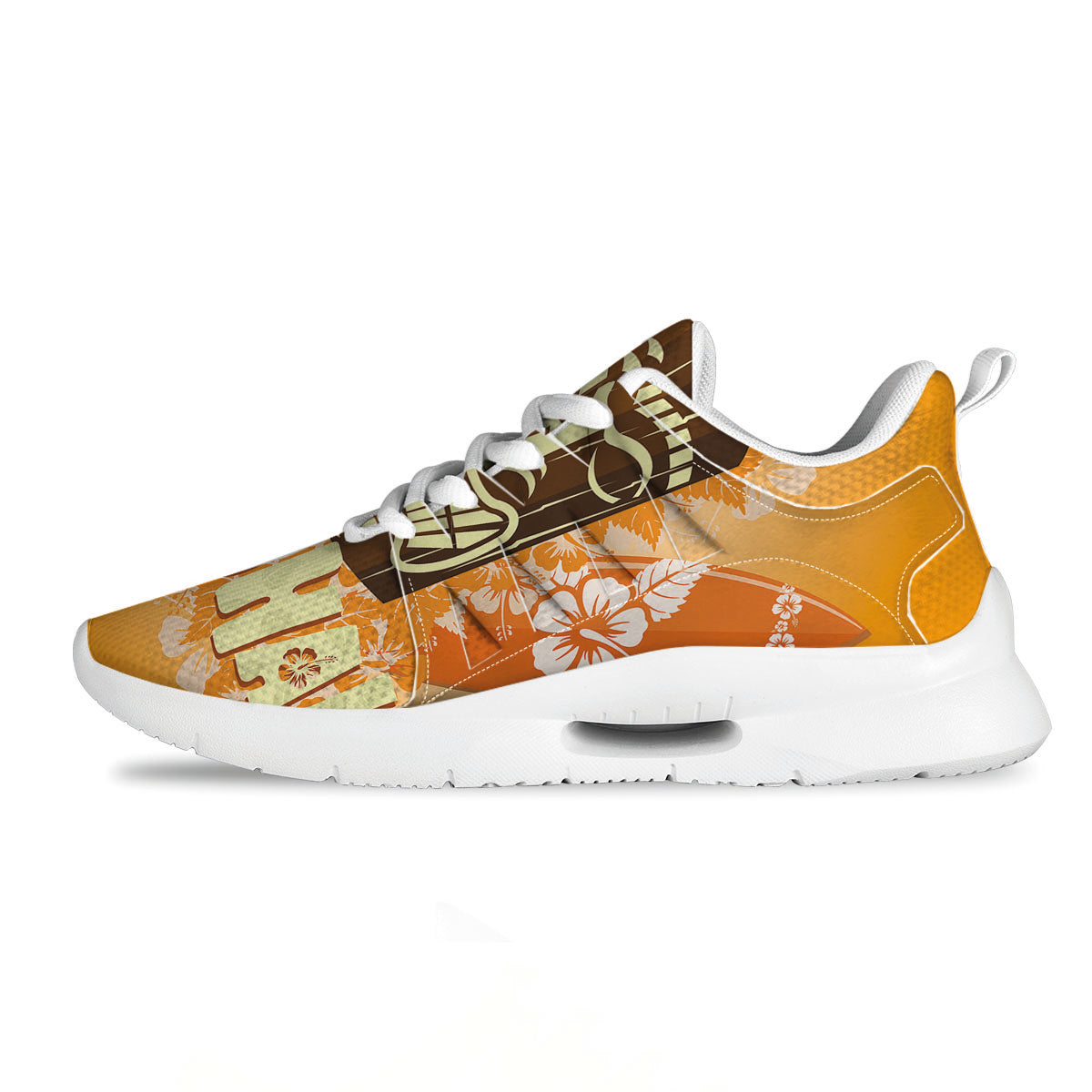 Tiki Aloha Print Tennis Shoes-grizzshop