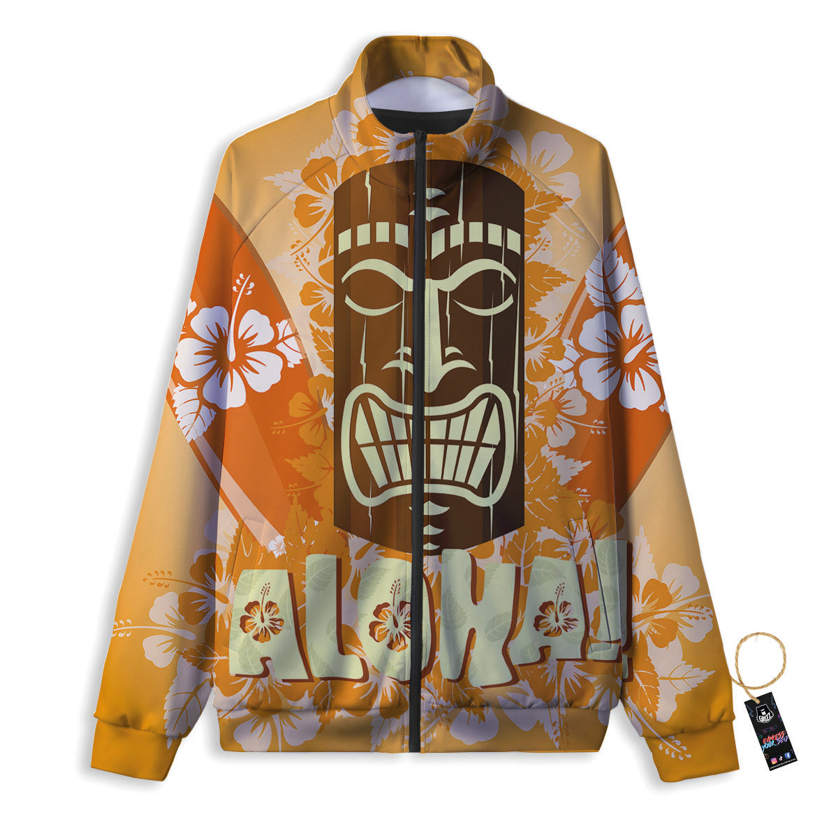 Tiki Aloha Print Track Jacket-grizzshop