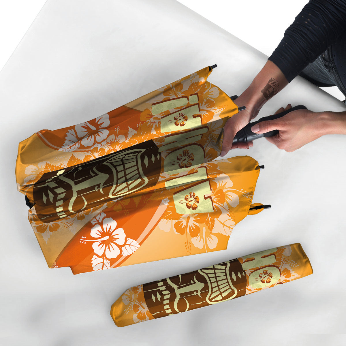 Tiki Aloha Print Umbrella-grizzshop