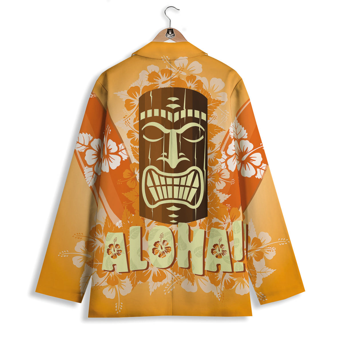 Tiki Aloha Print Women's Blazer-grizzshop