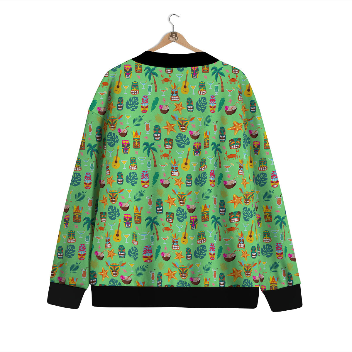 Tiki Colorful Print Pattern Cardigan-grizzshop