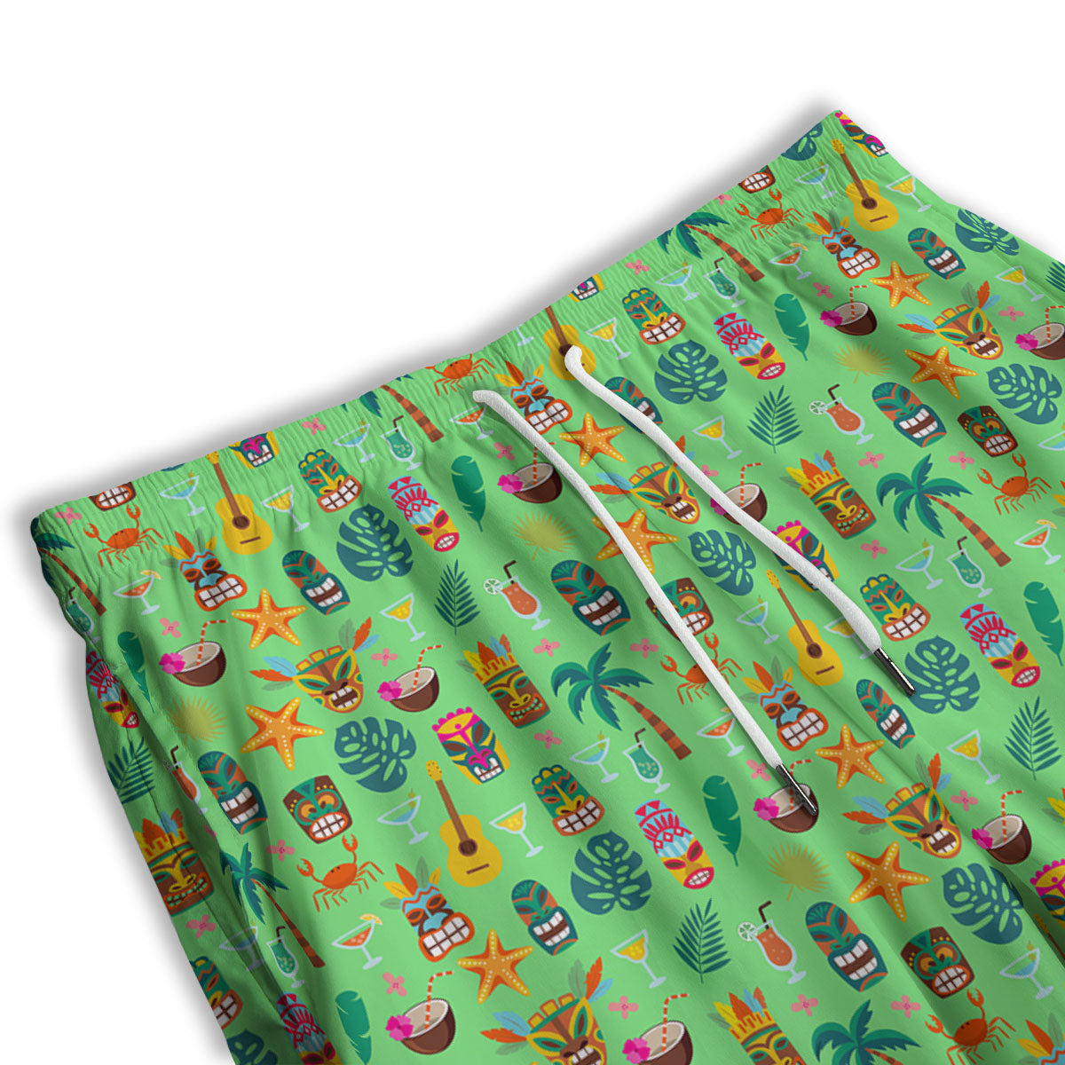 Tiki Colorful Print Pattern Men's Athletic Shorts