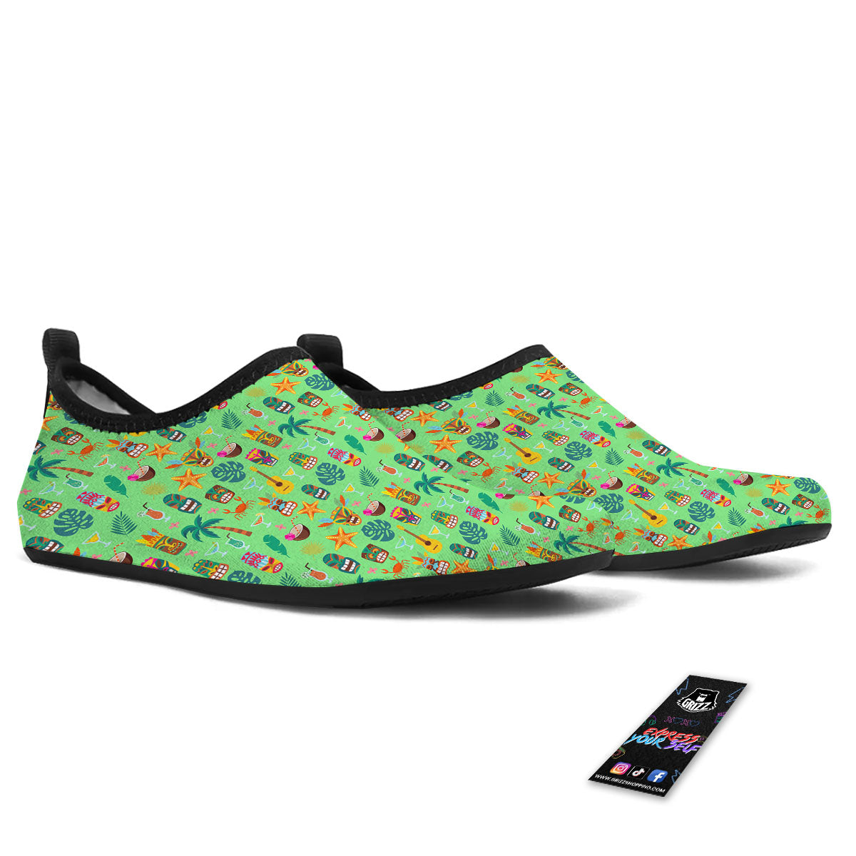 Tiki Colorful Print Pattern Water Shoes-grizzshop