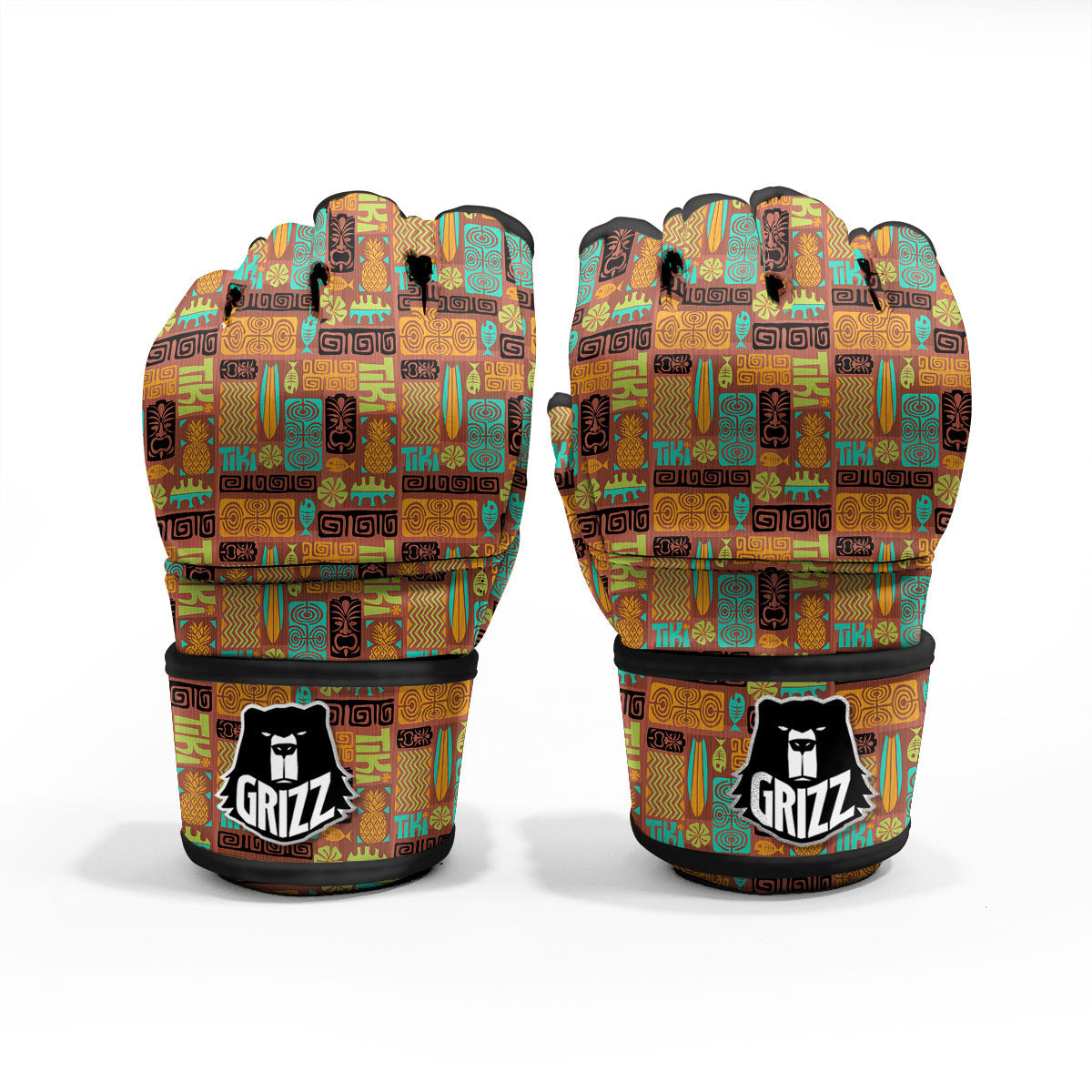 Tiki Ethnic Print Pattern MMA Gloves-grizzshop