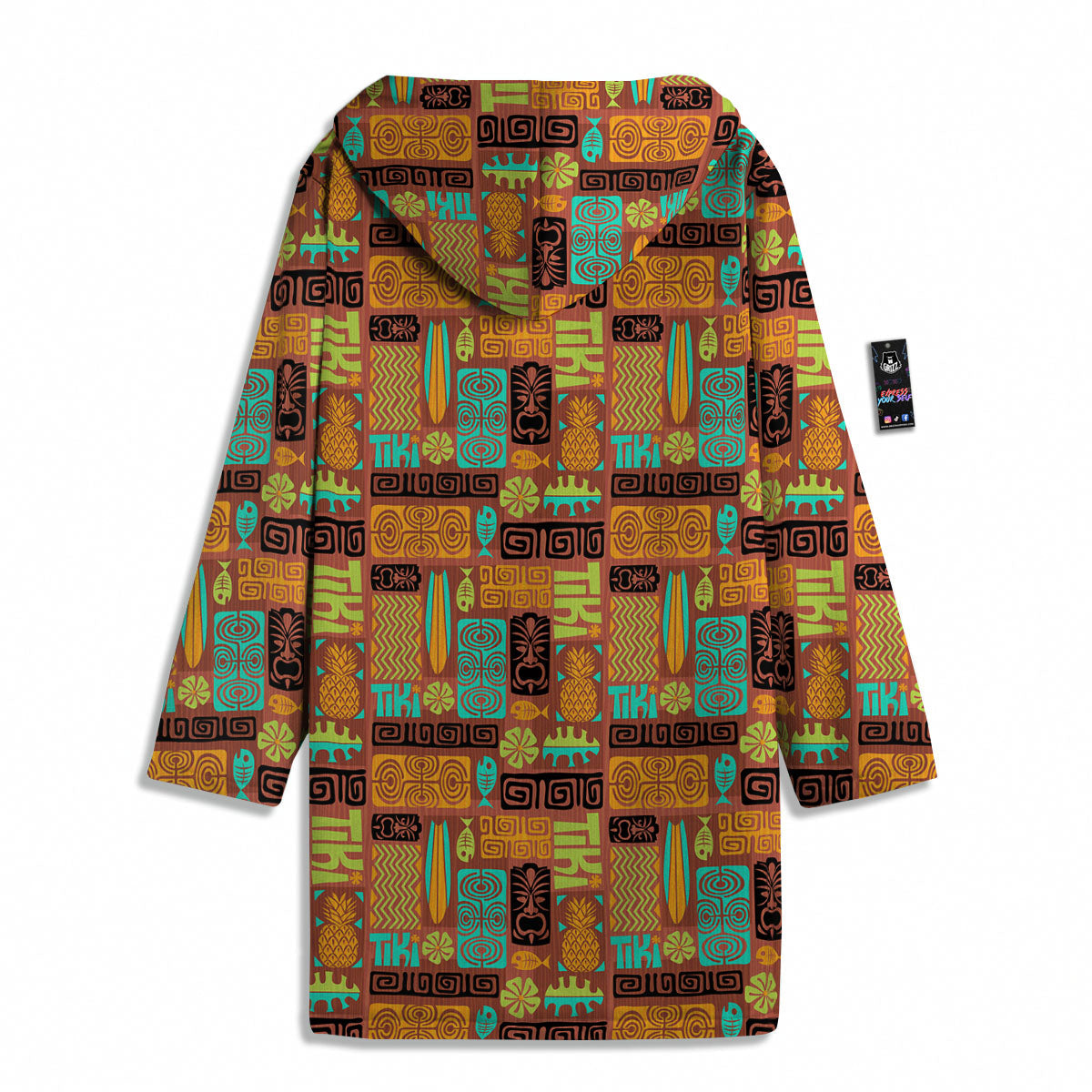 Tiki Ethnic Print Pattern Men's Windbreaker Jacket-grizzshop